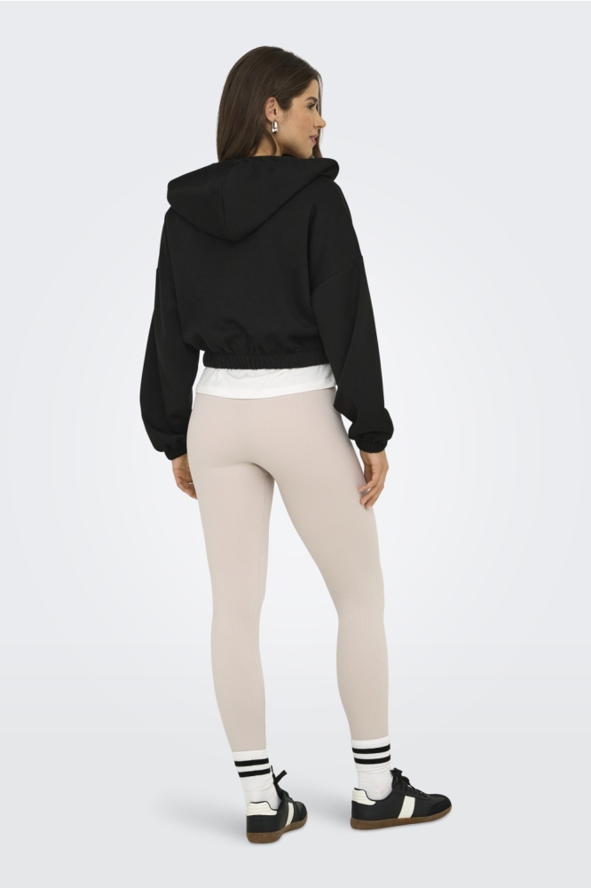 ONLSCARLETT LIFE LS ZIP HOOD SWT NO 15346449 BLACK